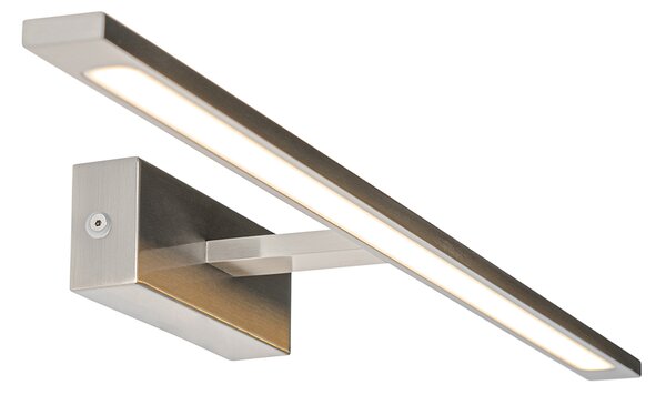 Stalowa lampa ścienna 62 cm z LED IP44 - Jerre