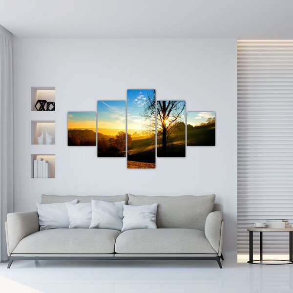 Obraz wschodu słońca (125x70 cm)