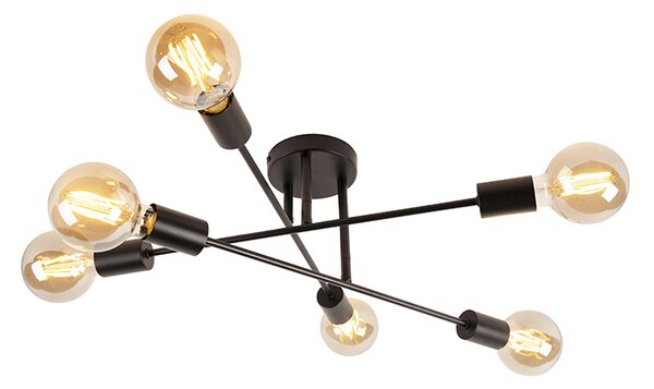 Inteligentna lampa sufitowa czarna 6-świateł z Wi-Fi G95 - Sydney