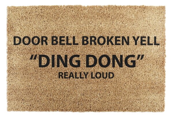 Wycieraczka z włókna kokosowego 40x60 cm Yell Ding Dong – Artsy Doormats