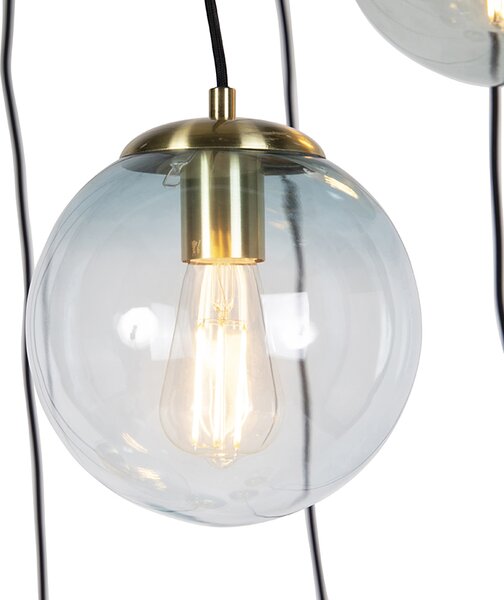 Inteligentna lampa wisząca mosiężna 7-punktowa z WiFi ST64 - Pallon