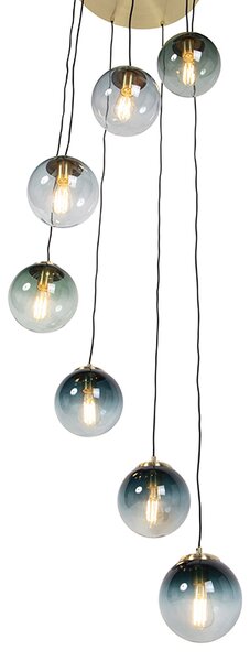 Inteligentna lampa wisząca mosiężna 7-punktowa z WiFi ST64 - Pallon