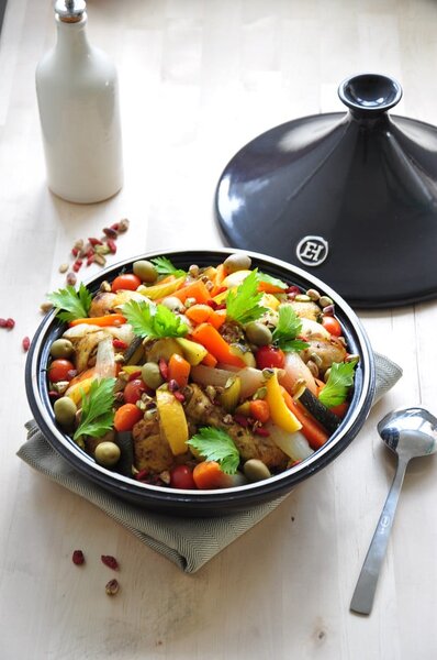 Czarny tajine Emile Henry, ⌀ 32 cm