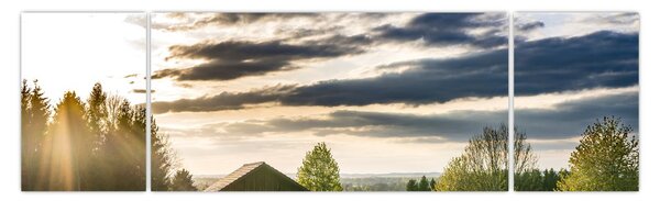 Obraz domku leśnego (170x50 cm)