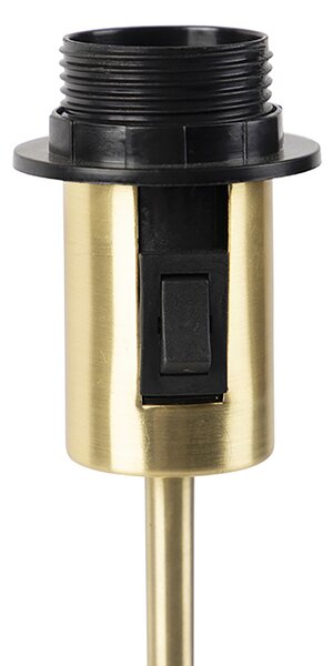 Lampa stołowa złota regulowana z jasnoszarym abażurem 35 cm - Parte
