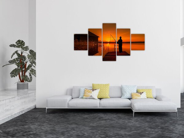Obraz rybaka (125x70 cm)