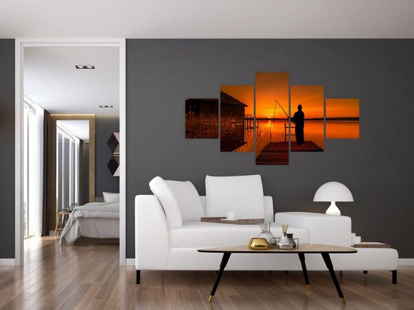 Obraz rybaka (125x70 cm)