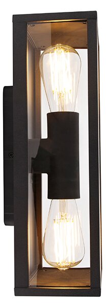 Inteligentny kinkiet czarny 38 cm 2-źródła światła IP44 z Wifi ST64 - Charlois