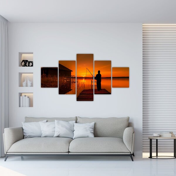 Obraz rybaka (125x70 cm)