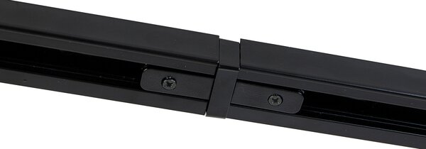 Nowoczesny 1-fazowy system szynowy z 4 reflektorami czarny - Iconic Jeana