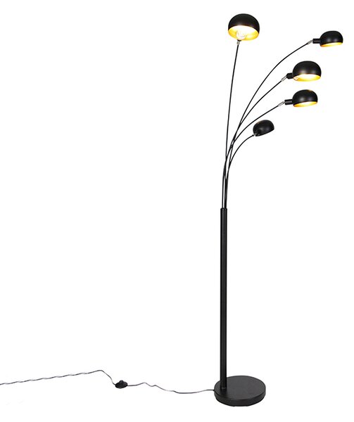Inteligentna lampa stojąca czarna 5-światłowa w tym Wifi B35 - Sixties