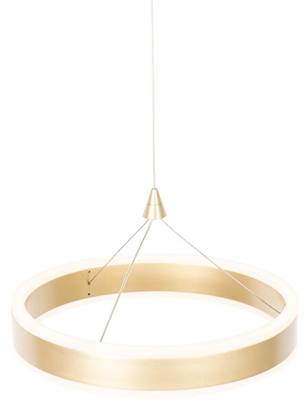 Lampa wisząca mosiężna 30 cm z LED 3-stopniowy ściemniacz - Lyani