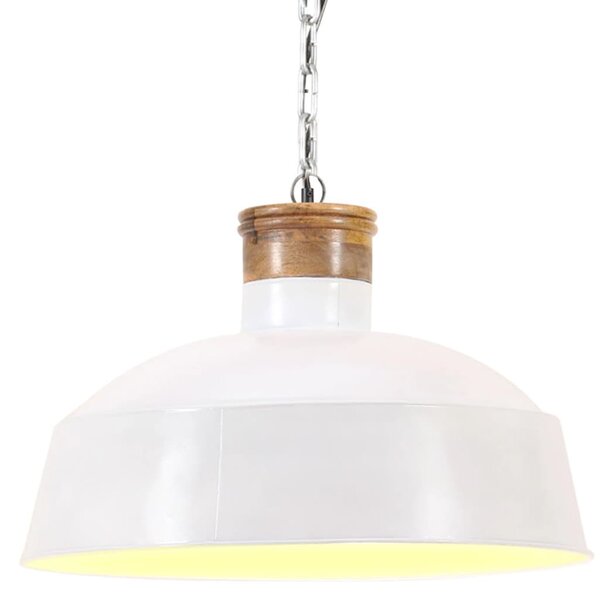 Industrialna lampa wisząca, 32 cm, biała, E27