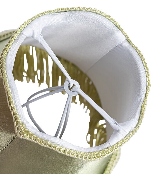 Abażur z tkaniny zielony 12 cm - Granny