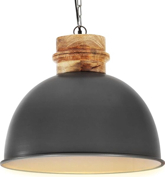 Industrialna lampa wisząca, szara, okrągła, 50 cm, E27, mango