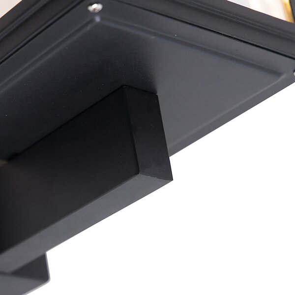 Inteligentna rustykalna lampa ścienna czarna z WiFi G95 - Sutton Up