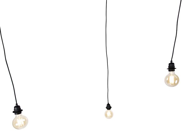 Inteligentna lampa wisząca czarna 3-punktowa z WiFi G95 - Cava