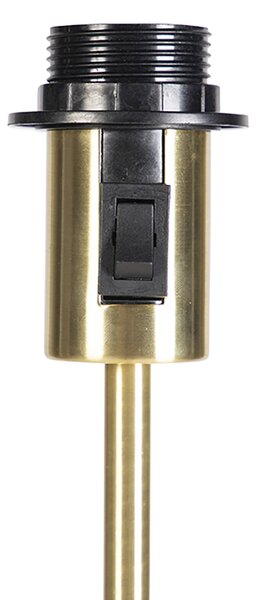 Lampa stojąca regulowana złota z abażurem białym 50 cm - Parte