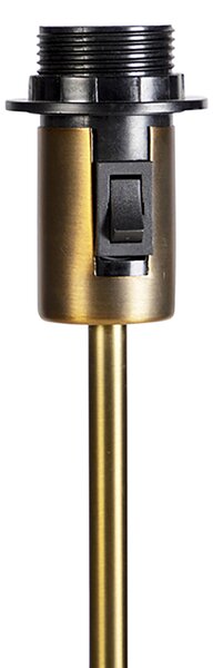 Lampa podłogowa regulowana brązowa z abażurem w kolorze jasnobrązowym 50 cm - Parte