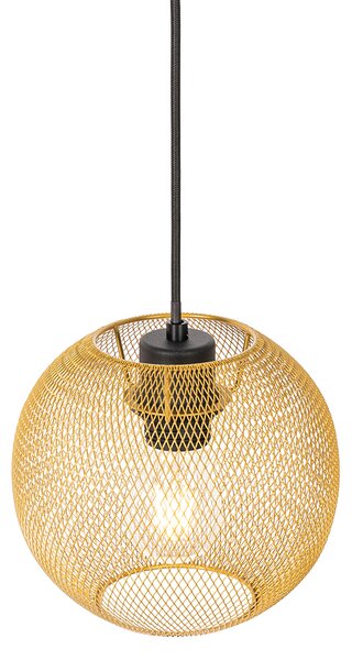 Industrialna lampa wisząca złota 3-światłowa - Flor