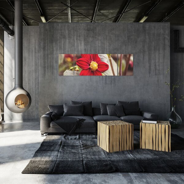 Obraz kwiatu (170x50 cm)