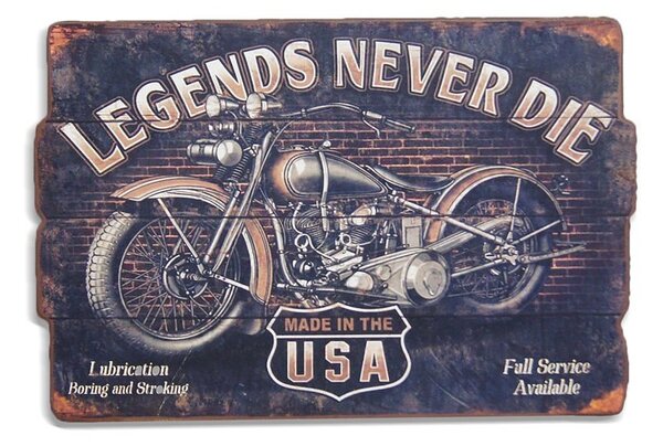 Dekoracyjna tablica "Legends never die"