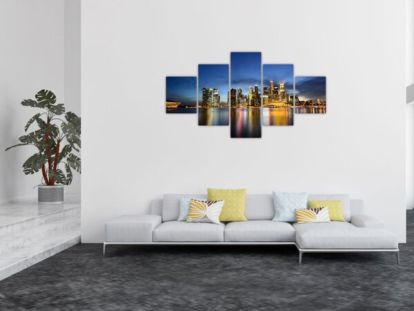 Obraz miasta nocą (125x70 cm)
