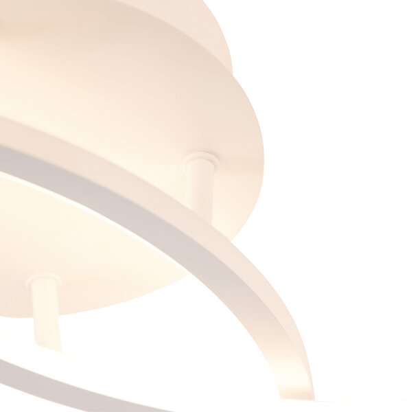 Lampa sufitowa biała 78 cm w komplecie z LED 3-stopniowy ściemniacz - Rowin