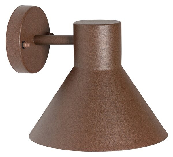 Industrialna lampa ścienna zewnętrzna rdzawo-brązowy stożek IP44 - Natas