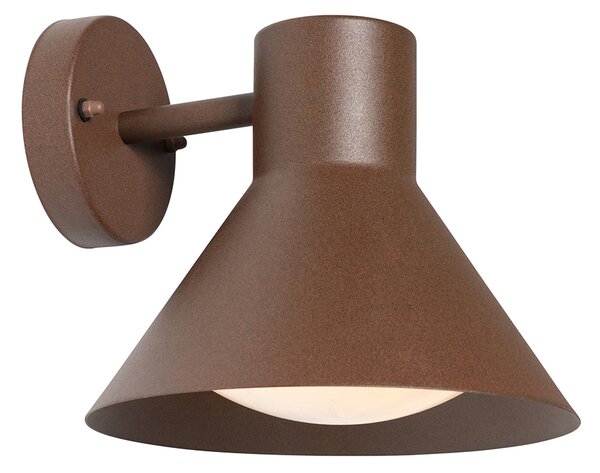 Industrialna lampa ścienna zewnętrzna rdzawo-brązowy stożek IP44 - Natas