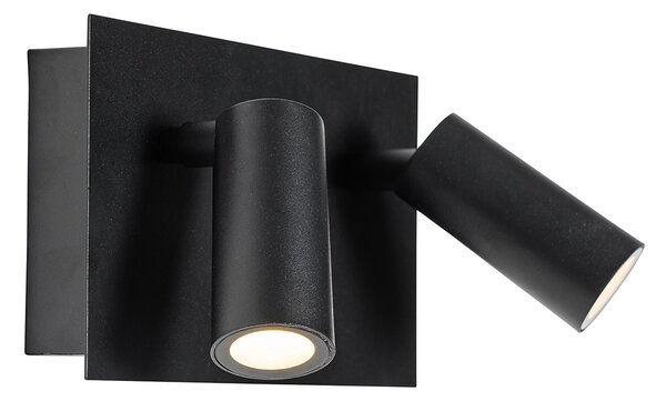 Nowoczesna lampa ścienna zewnętrzna czarna z LED 2-światłowa IP54 - Simon