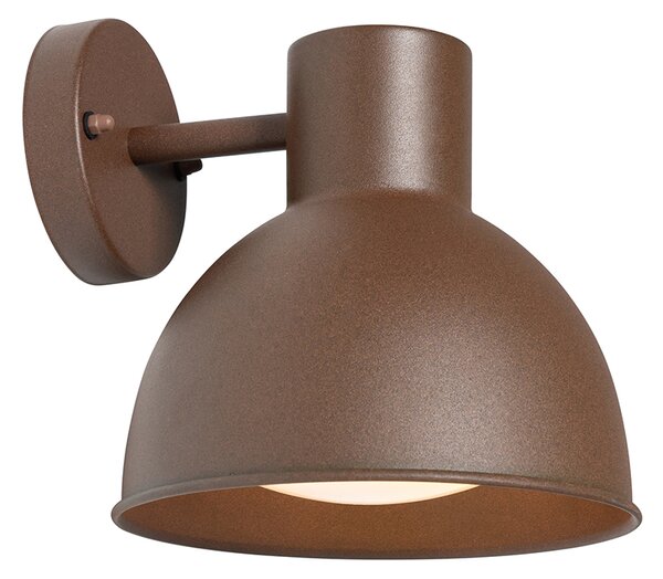 Industrialna lampa ścienna zewnętrzna rdzawo-brązowa okrągła IP44 - Natas