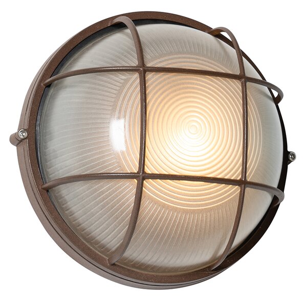 Industrialna lampa ścienna zewnętrzna rdzawo-brązowa IP44 - Hanneke