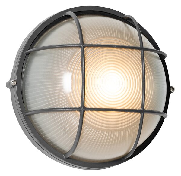 Industrialna lampa ścienna zewnętrzna ciemnoszara IP44 - Hanneke