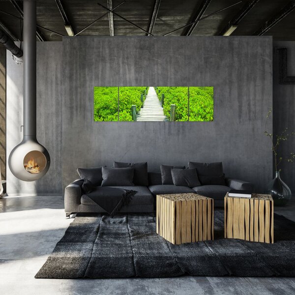 Obraz - drewniany chodnik (170x50 cm)