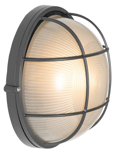 Industrialna lampa ścienna zewnętrzna ciemnoszara IP44 - Hanneke