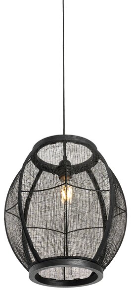 Orientalna lampa wisząca czarna 35 cm - Rob