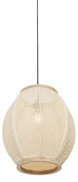 Orientalna lampa wisząca naturalna 35 cm - Rob