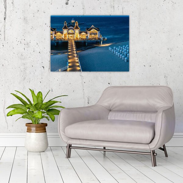 Obraz - hotel na plaży (70x50 cm)