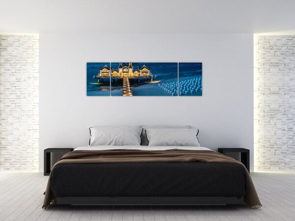 Obraz - hotel na plaży (170x50 cm)