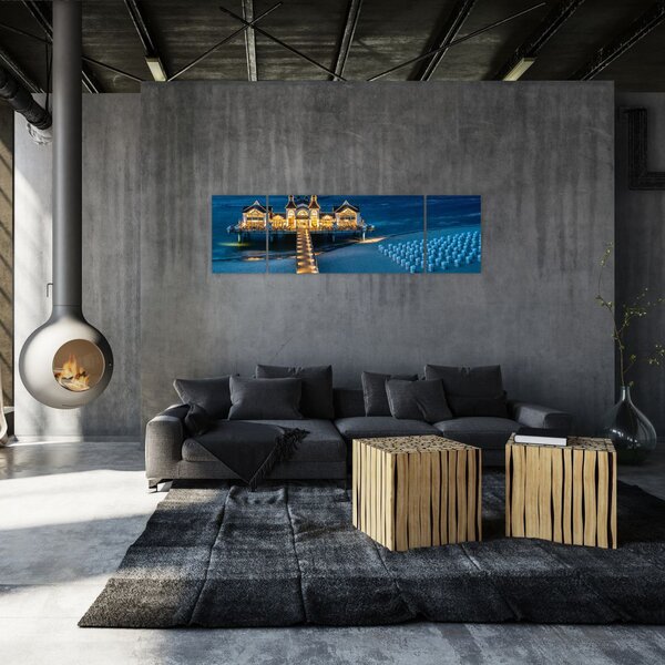 Obraz - hotel na plaży (170x50 cm)