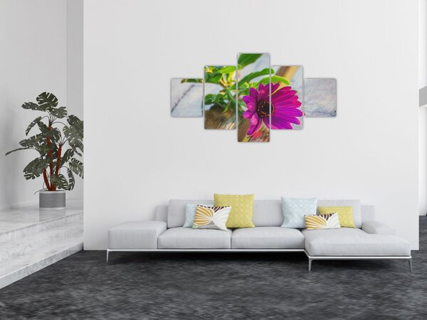 Obraz ciętego kwiatu (125x70 cm)