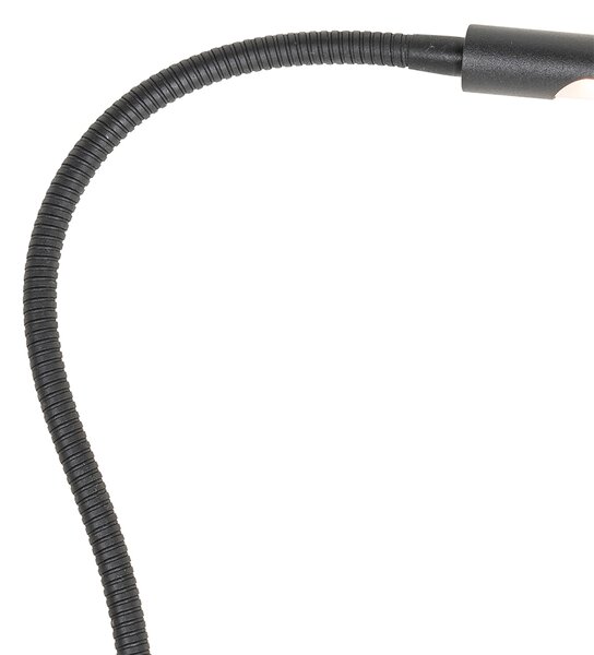 Lampa biurkowa zaciskowa czarna z LED i ściemniaczem dotykowym - Lionard