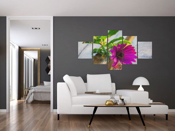 Obraz ciętego kwiatu (125x70 cm)