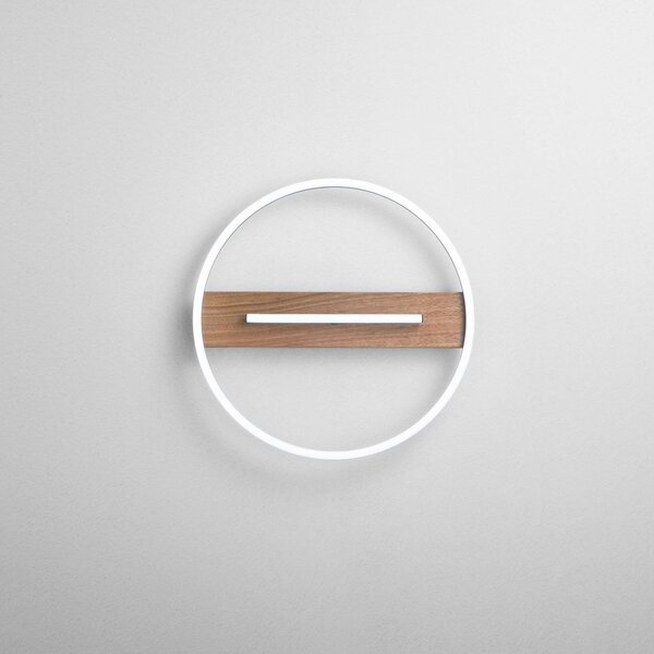 Luce Ambiente Design Kinkiet LED Azimuth, ciemne drewno, salon / jadalnia, metal, nowoczesny