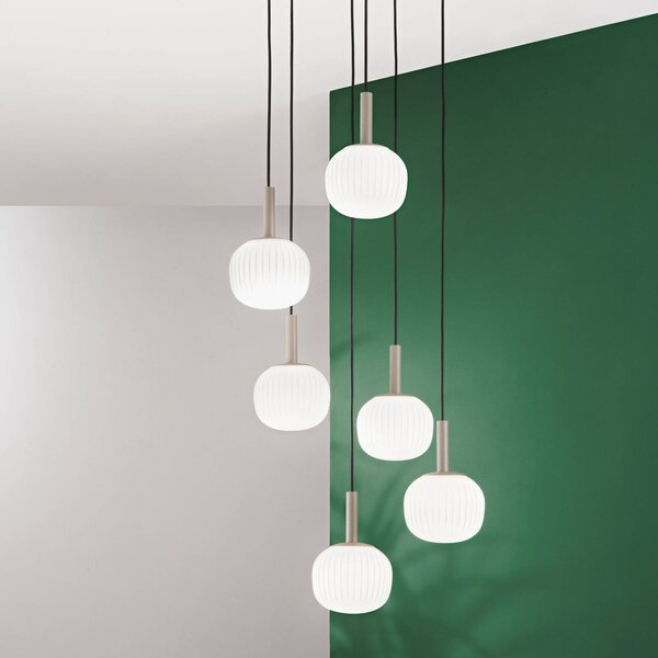 Luce Ambiente Design Lampa wisząca Eris, możliwość ściemniania, brązowy / rdzawy, salon / jadalnia, aluminium, nowoczesny