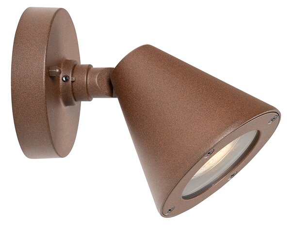 Nowoczesna lampa ścienna zewnętrzna brązowa rdza IP44 regulowana - Ciara
