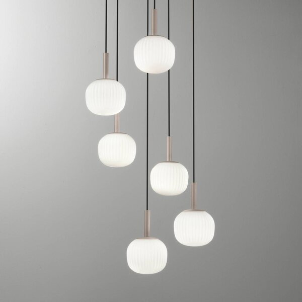 Luce Ambiente Design Lampa wisząca Eris, możliwość ściemniania, brązowy / rdzawy, salon / jadalnia, aluminium, nowoczesny