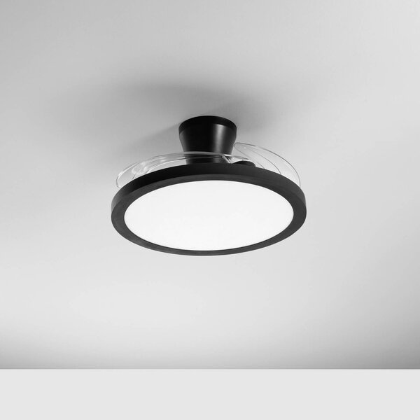 INTEC Wentylator sufitowy LED Condor, czarny, Ø 106 cm, CCT RGB, cichy możliwość ściemniania, czarny, salon / jadalnia, tworzywo sztuczne, nowoczesny