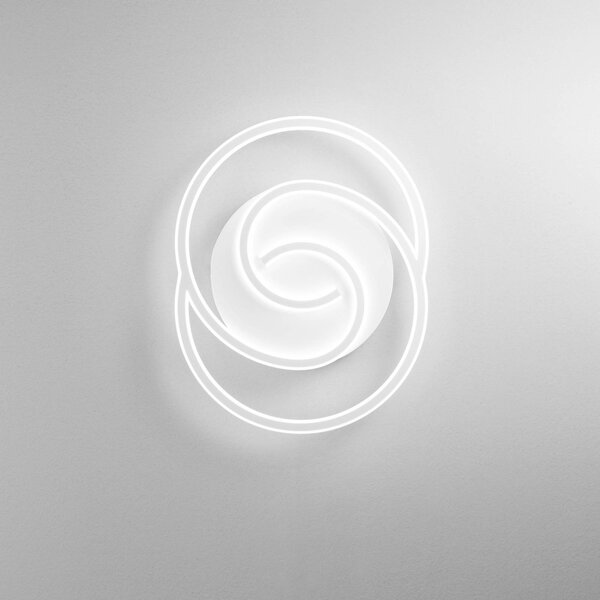 Luce Ambiente Design Kinkiet Cayman, biały / opal, salon / jadalnia, metal, nowoczesny